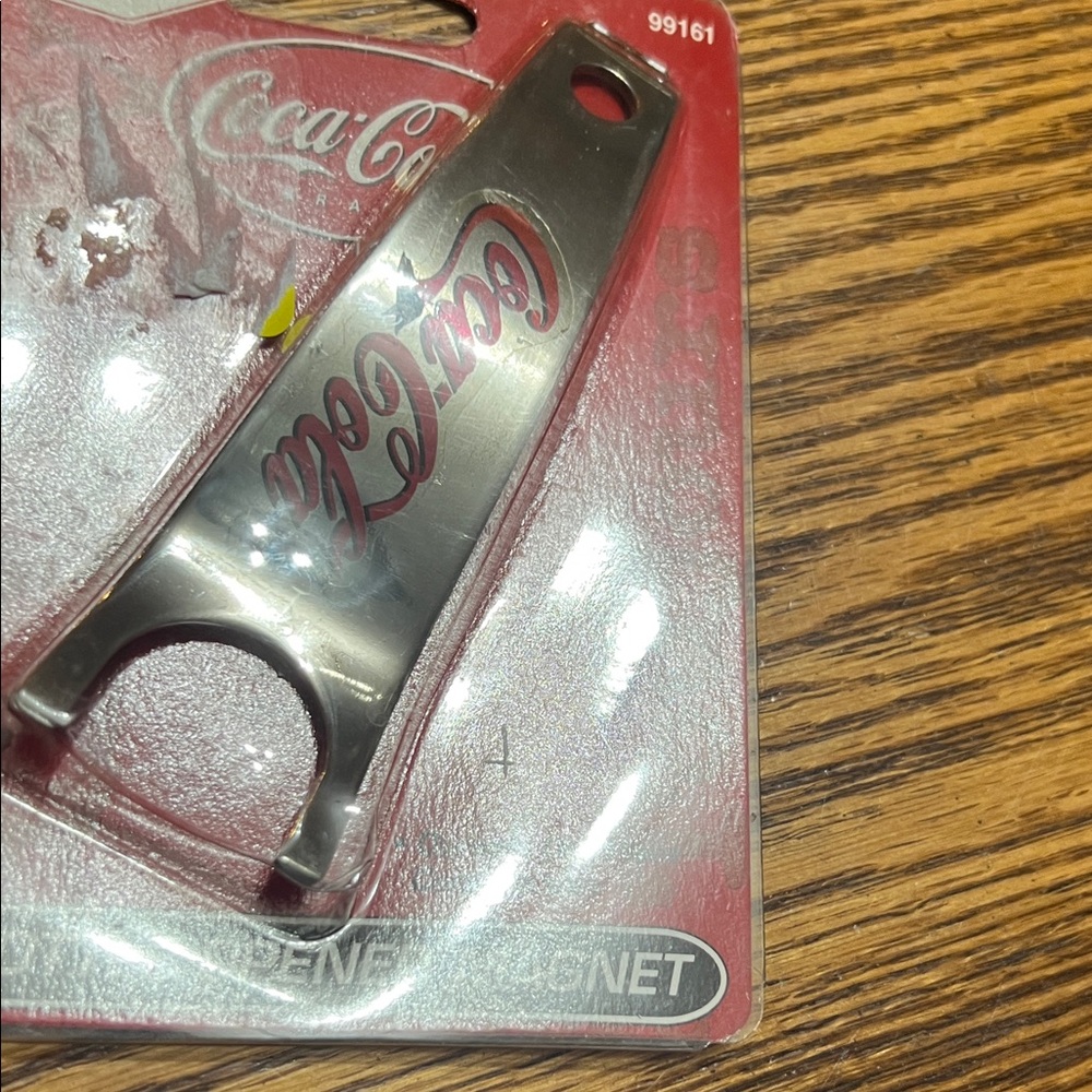 Coca Cola Red and Silver Bottle Opener Magnet